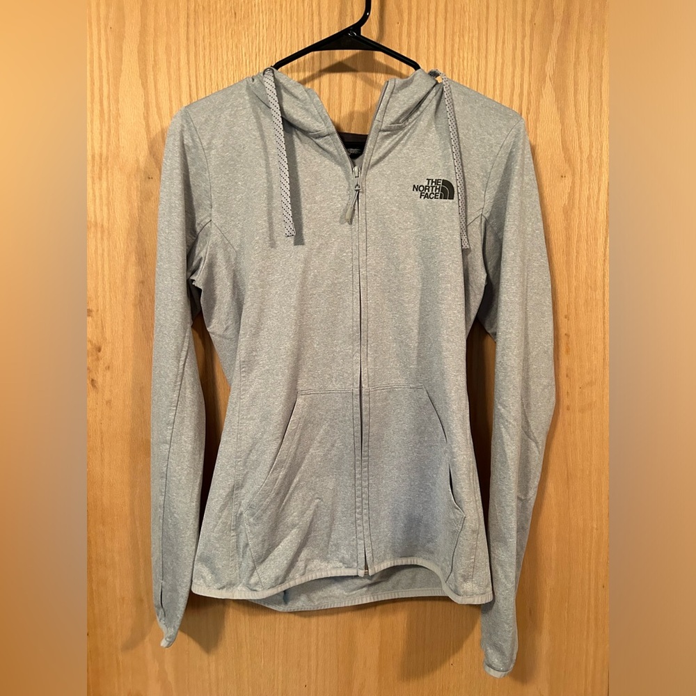 North Face Grey Zip-Up Hoodie